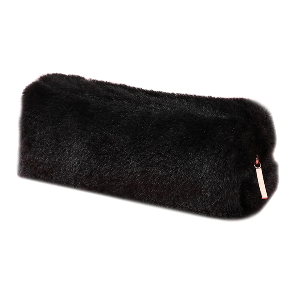 

Карандаш большой емкости, искусственный плюшевый карандаш для хранения, карандаш на молнии, Женский офисный органайзер, сумка для канцелярских принадлежностей, косметичка