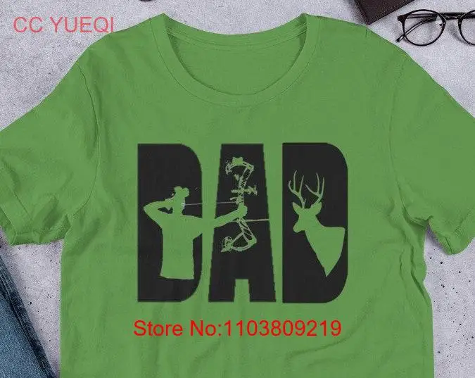 Забавная уникальная футболка для стрельбы из лука на день отца папы охоты оленей