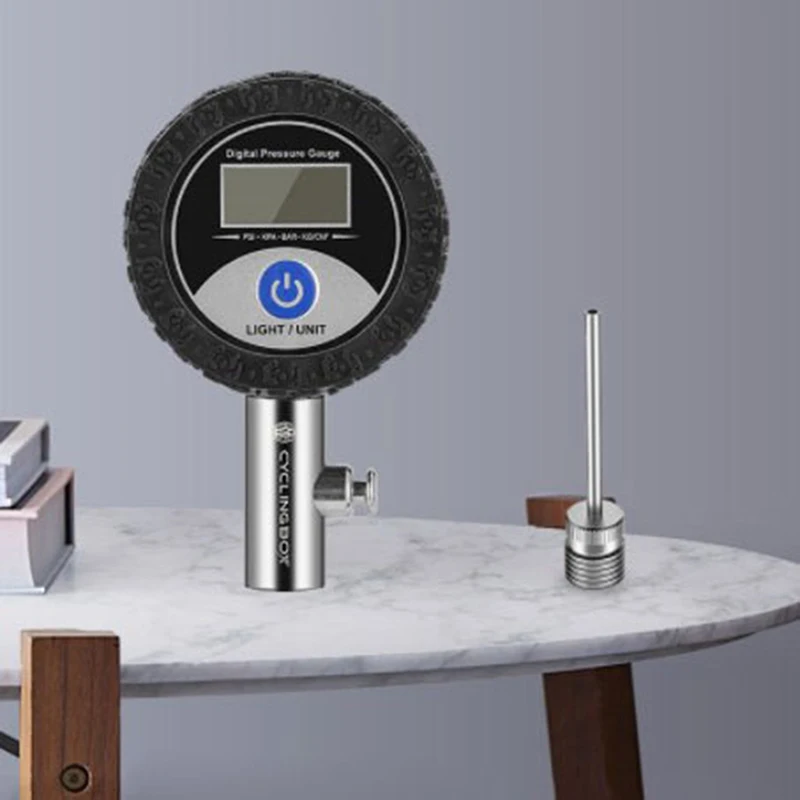 Манометр для мячей с цифровым дисплеем барометр 0-1 4 бар резиновой защитной