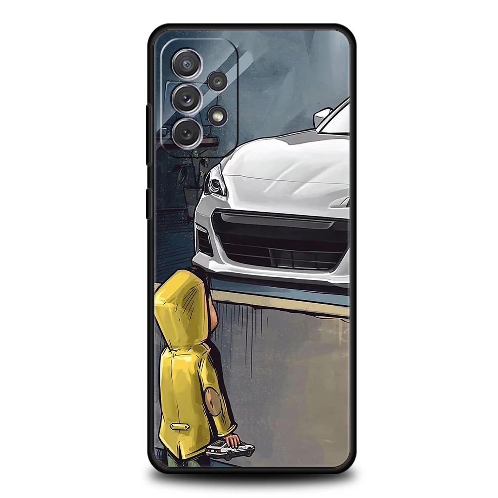 Boy See Sports Car Love Silicon Case For Samsung Galaxy A32 A52 A13 A22 A72 A51 A71 A41 A11 A31 A21S 5G Luxury Phone Cover Shell