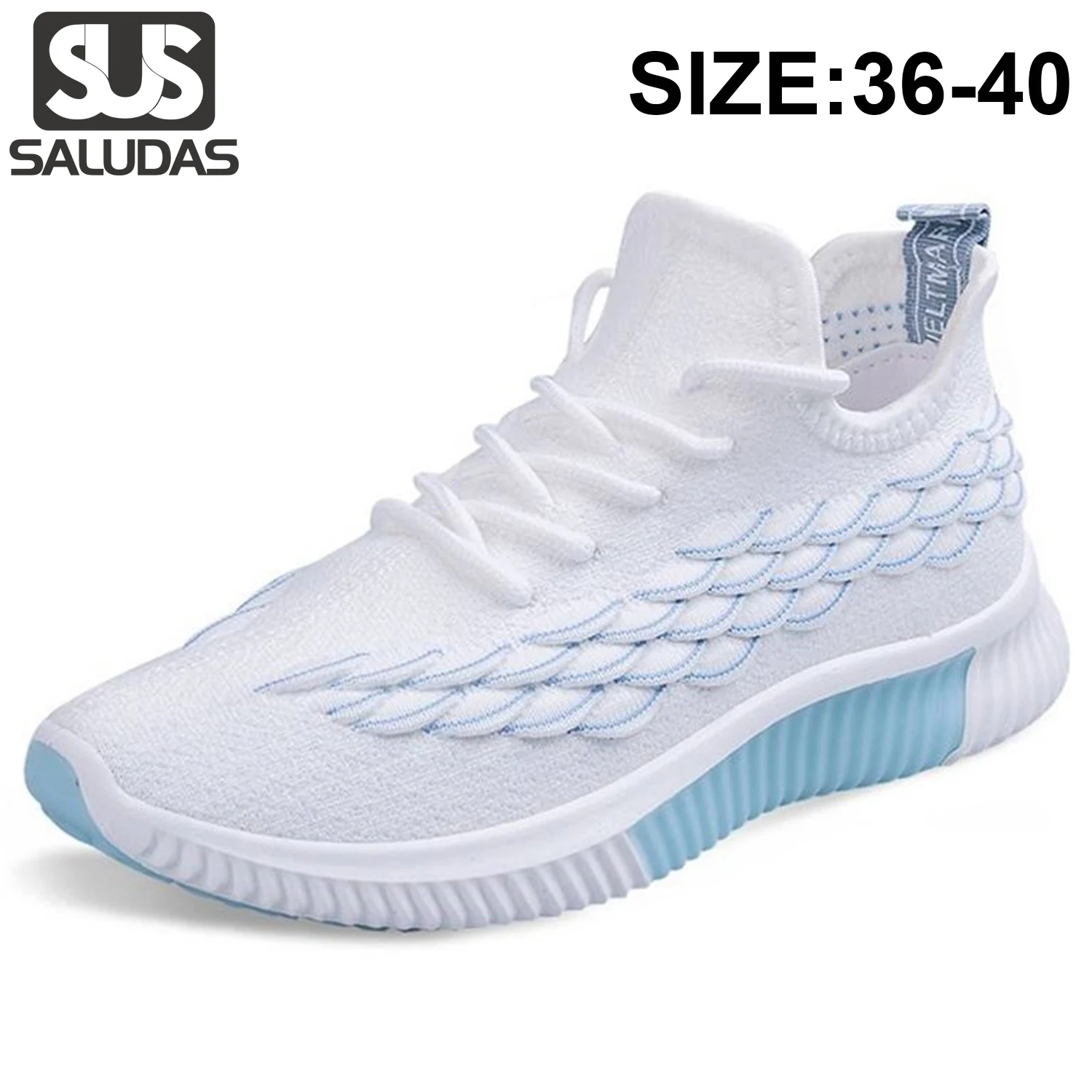 

SALUDAS Women Shoes Outdoor Running Shoes Female Vulcanized Summer Breathable Casual Flats Women Fly Woven Walking Shoes