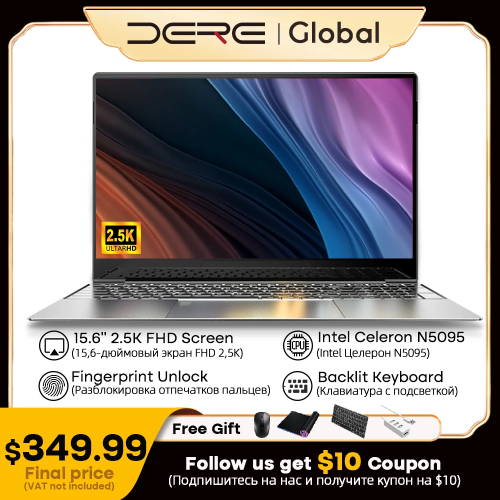 Ноутбук M12 15 6 дюйма 16 ГБ ОЗУ 1 ТБ SSD IPS 2 5 K Full HD Intel Celeron N5095 с - Цена: 39813.57