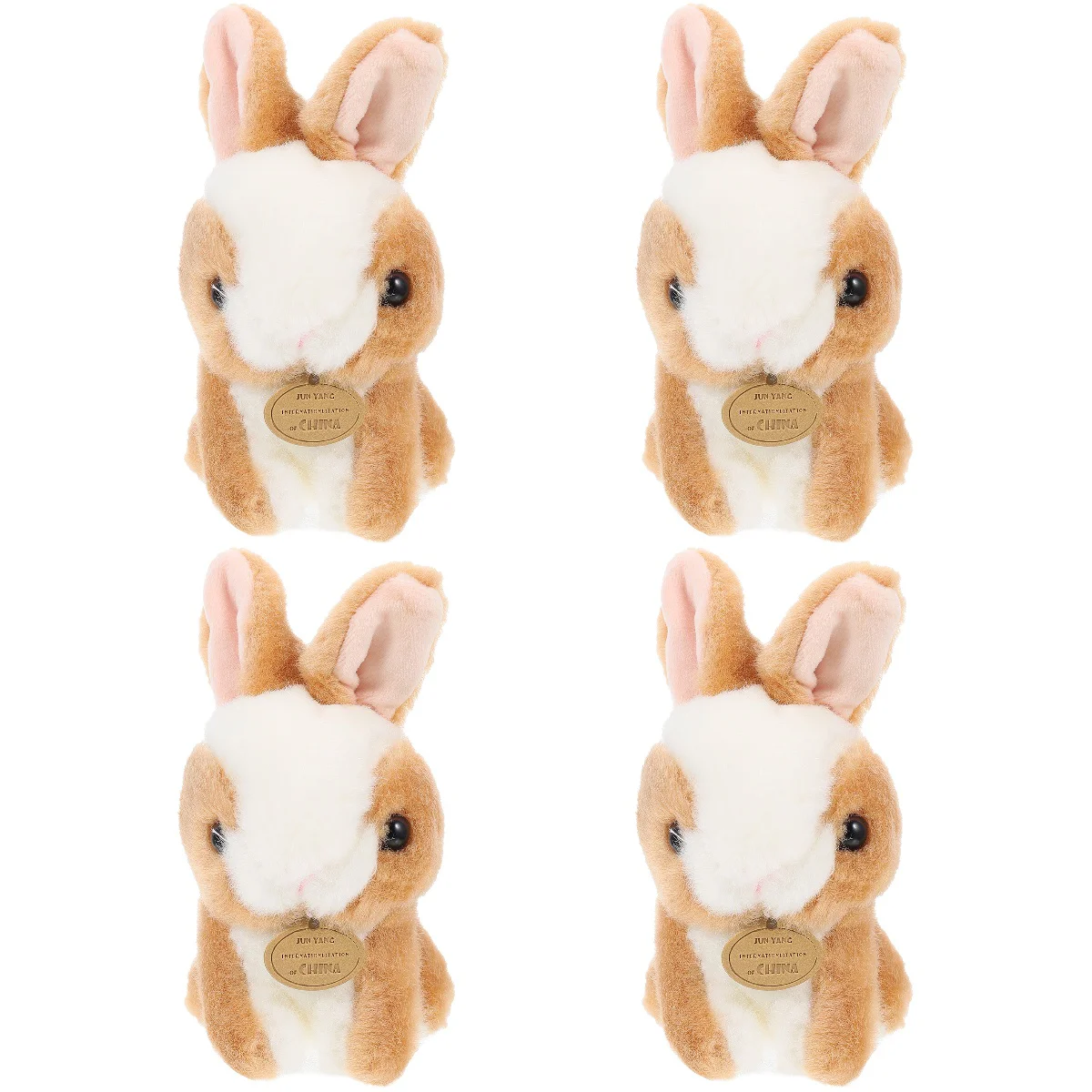 

4pcs Plush Rabbit Keychain Stuffed Animal Pendant Rabbit Plush Key Ring