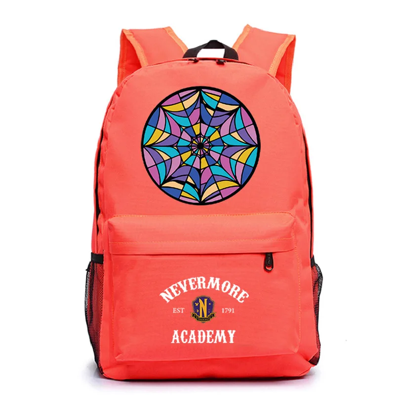 

3D Printing Wednesday Addams Backpack Primary and Secondary School Student Multicolor Schoolbag Boys and Girl Outdoor Travel Bag