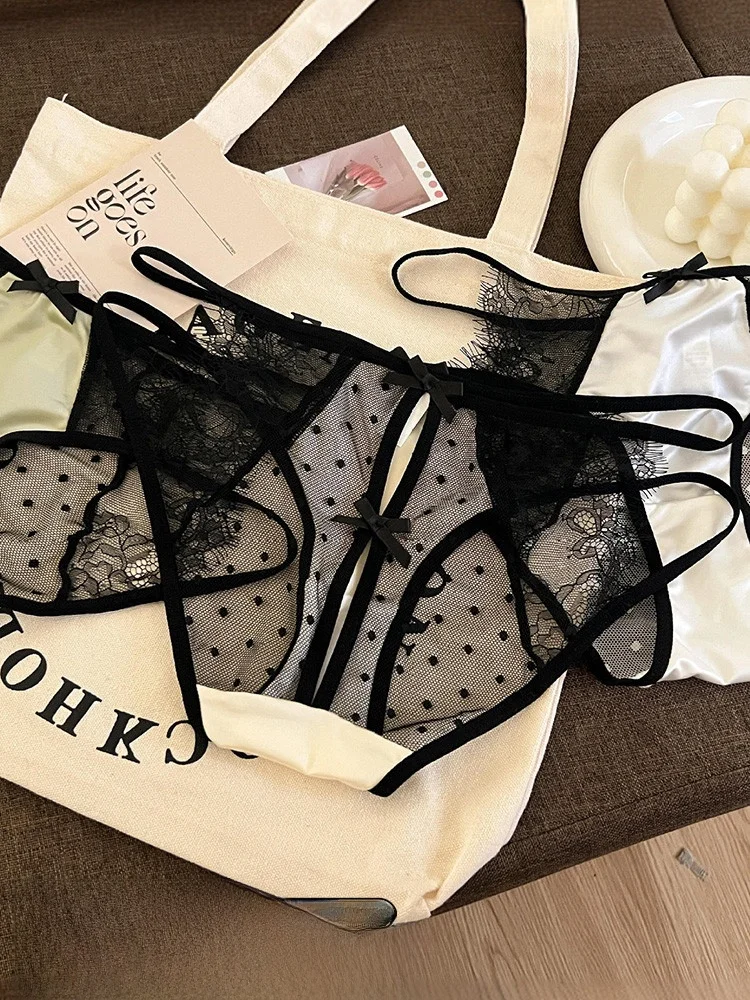 Белый чай кошка чистые ресницы кружевное нижнее белье с хипрым дизайном женские