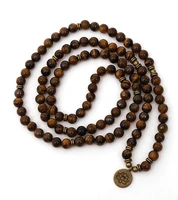 ab 108 natural tiger stone bracelet lotus buddha pendant life tree necklace chakra bracelet yoga bracelet