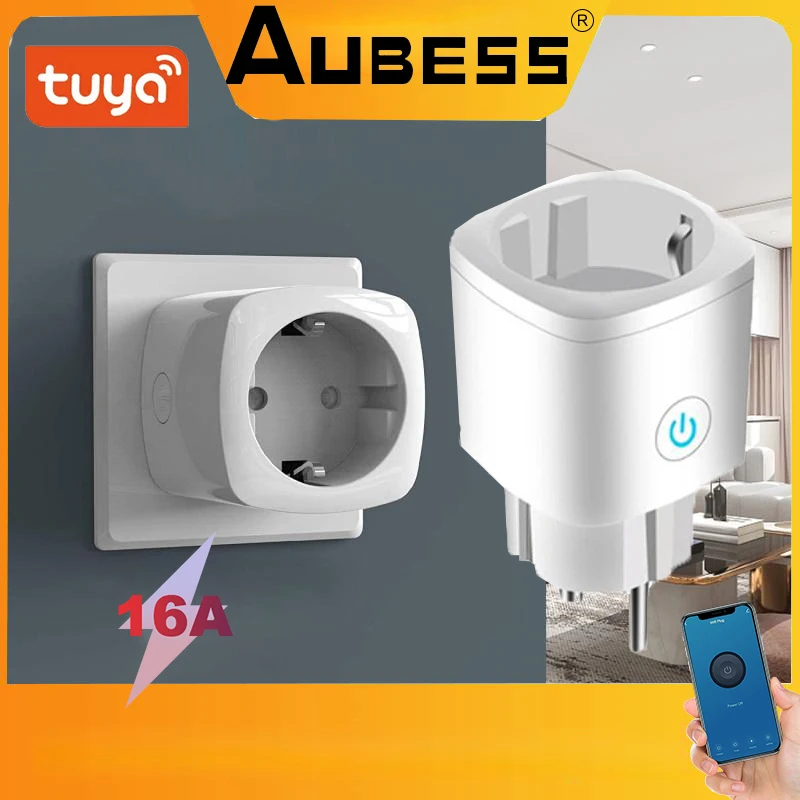 

Умная розетка Tuya с Wi-Fi и таймером, 16 А