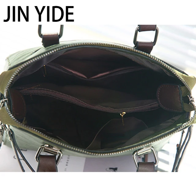 JIN YIDE Leather Ladies HandBags Women Bag Totes Tassel Designer 5