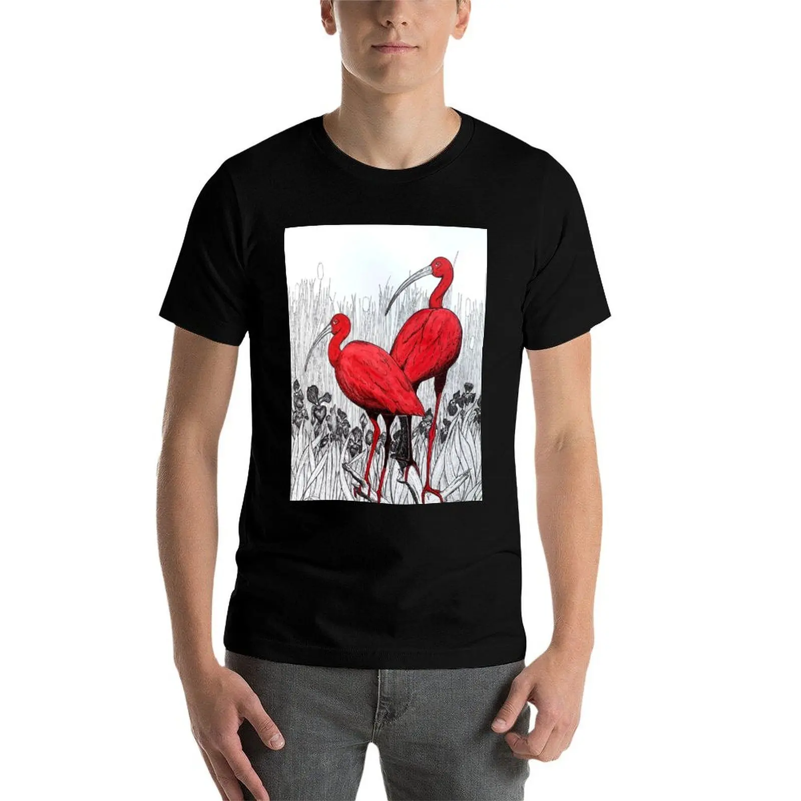 Фото Футболка Red ibis, простая повседневная футболка с короткими рукавами №4
