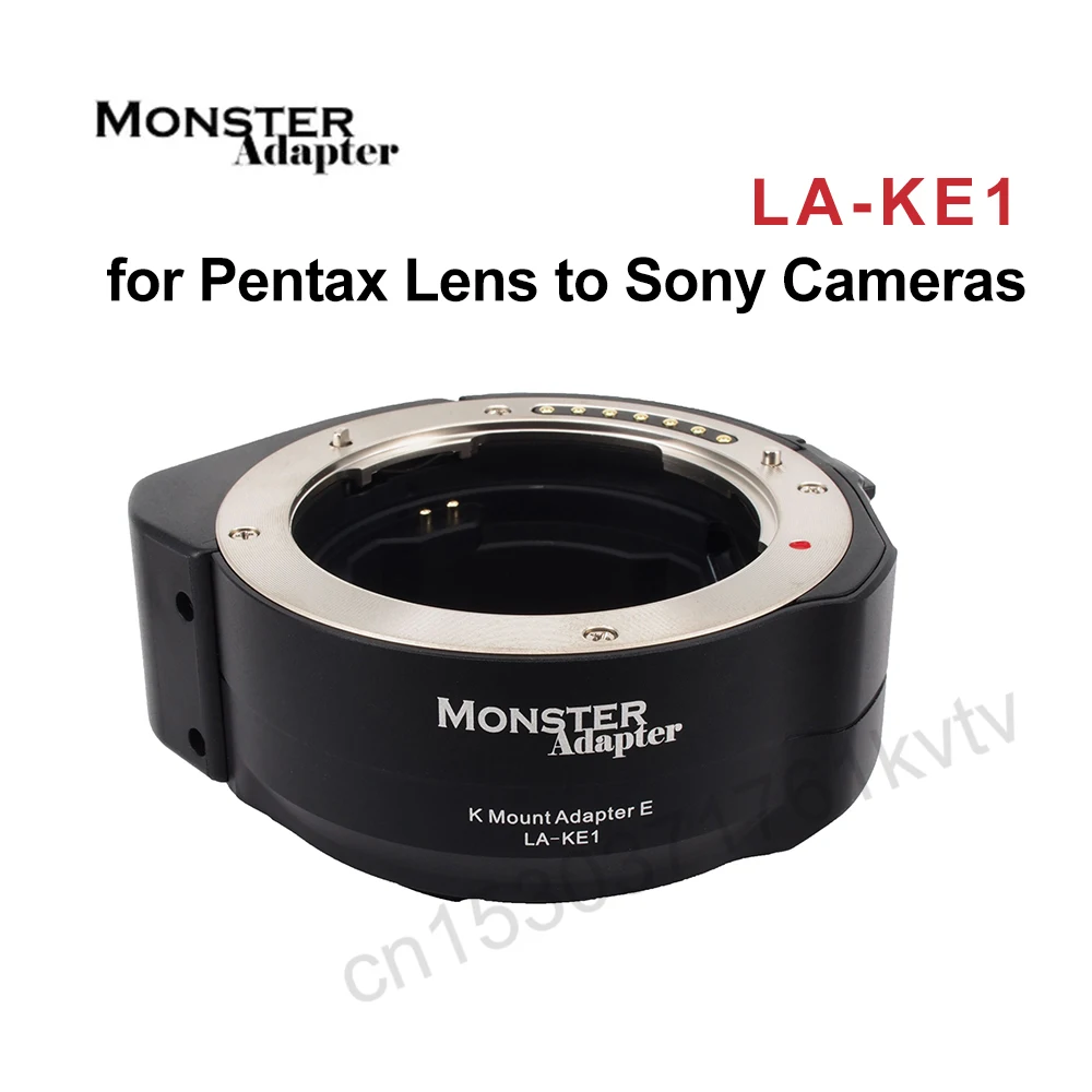 

Monster Adapter LA-KE1 Adapter Ring Auto Focus K Mount Lens Adapter for Pentax K Mount Lens to Sony E Cameras