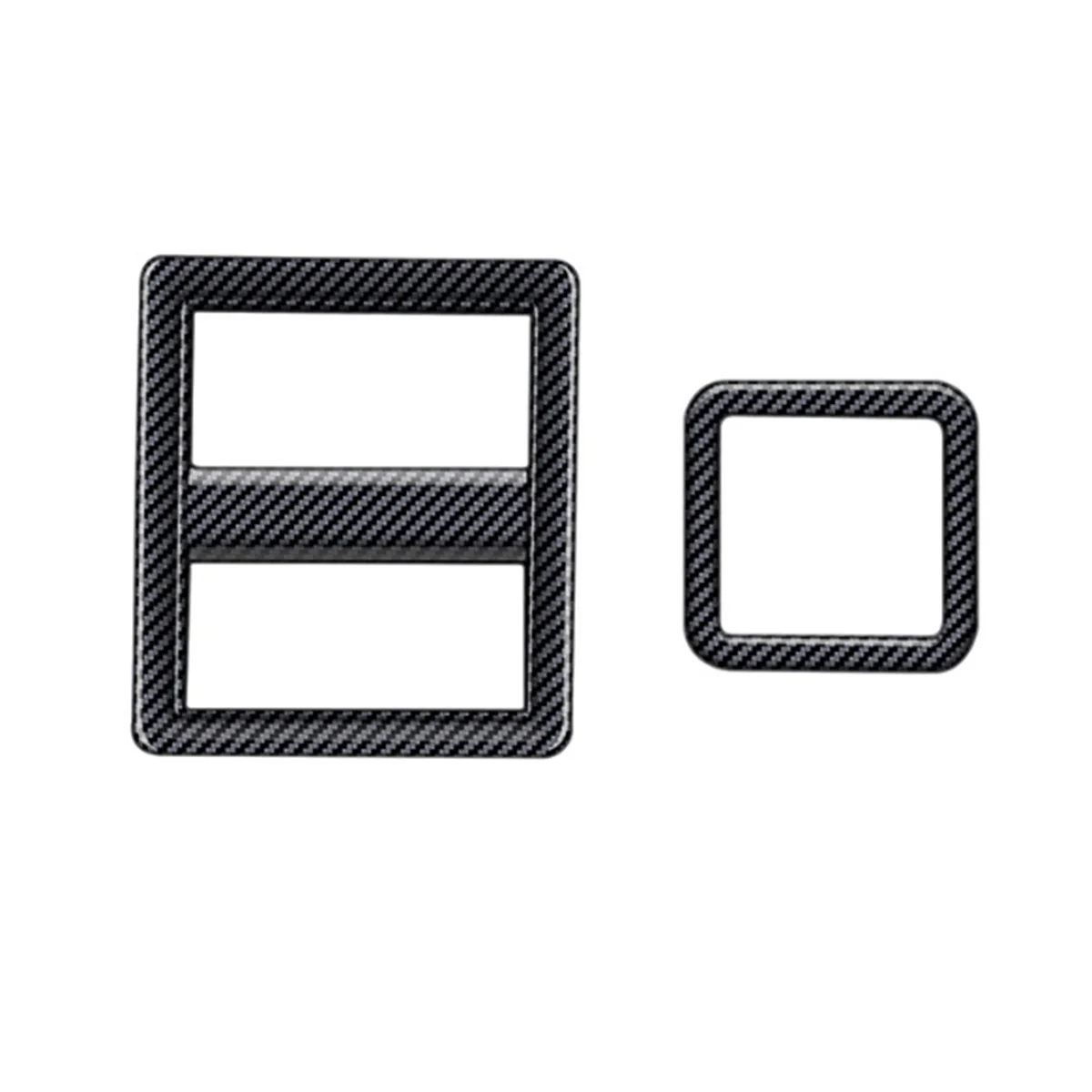 Carbon Fiber Car Fuel Tank Headlights Switch Panel Trim Frame Cover Sticker for Toyota Alphard 40 Series 2023+