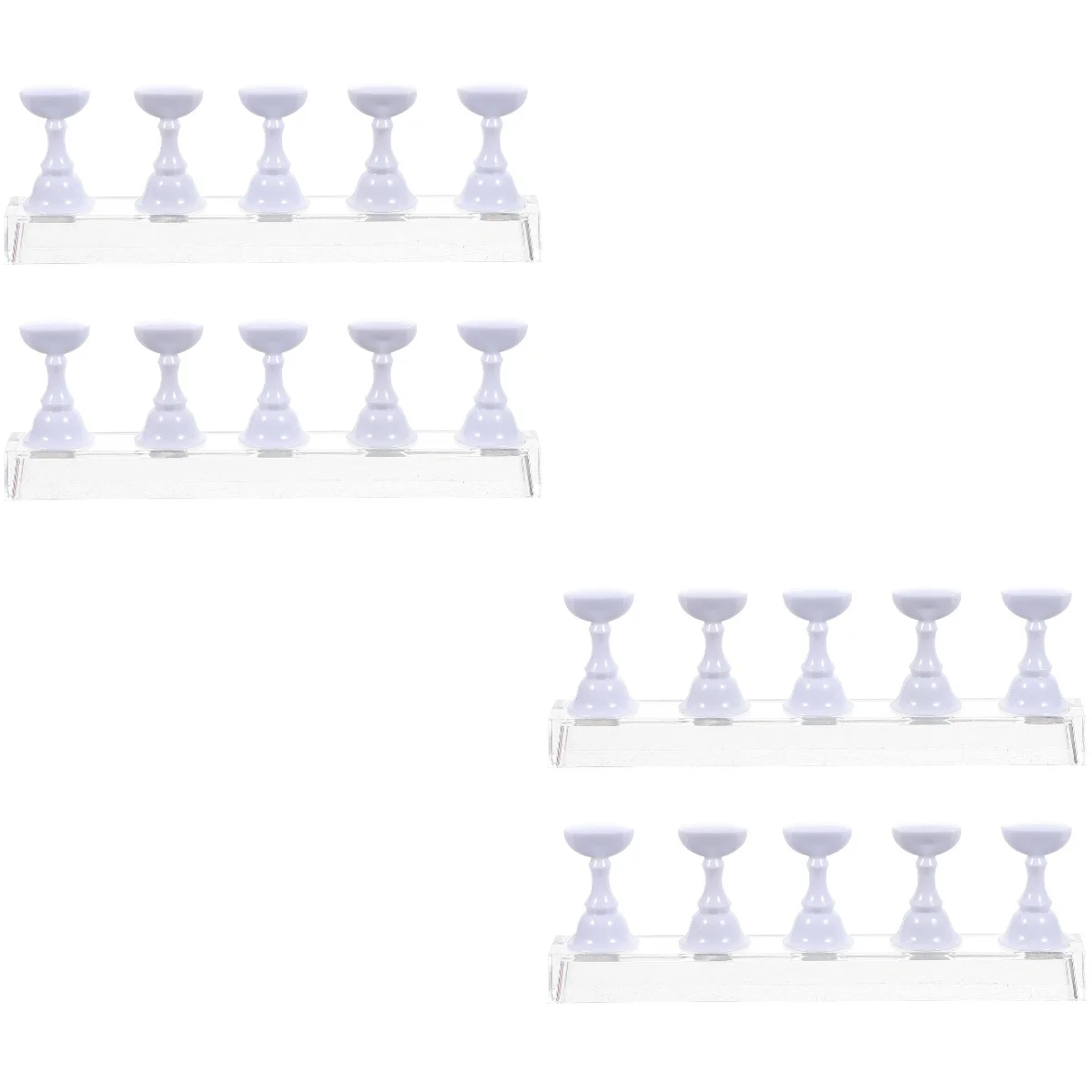 

4 Sets Nail Display Stand Magnetic Nail Tips Stand Holder Nail Practice Base