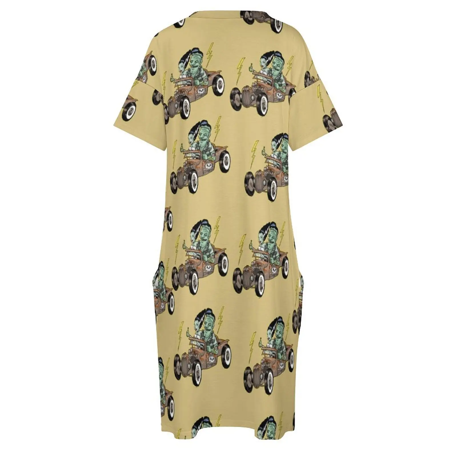 Franken kustom Свободное карманное платье женская одежда платья для выпускного вечера