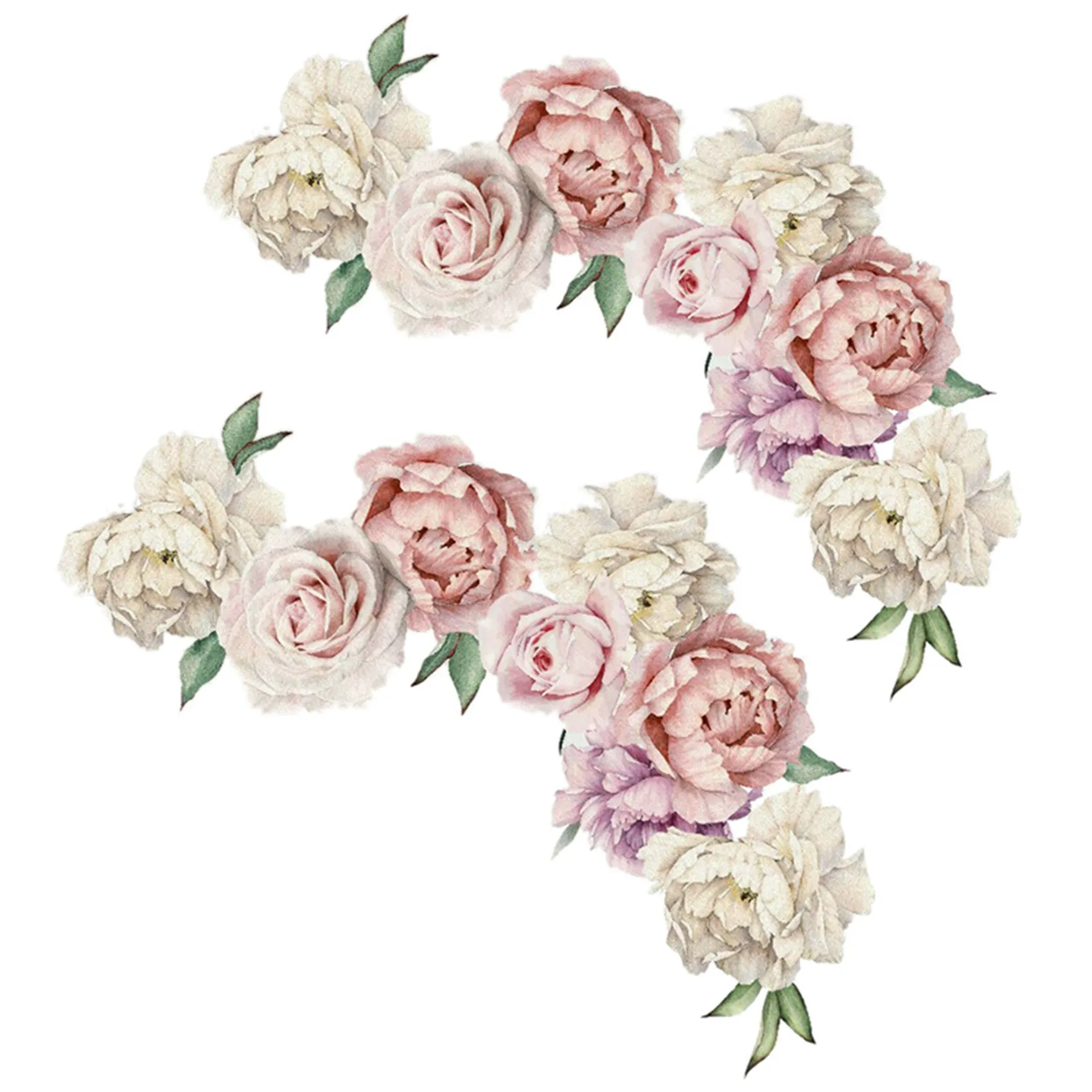 

2Pcs Peony Flowers Wall Sticker Art Nursery Decals Kids Room Home Decor Mural Gift