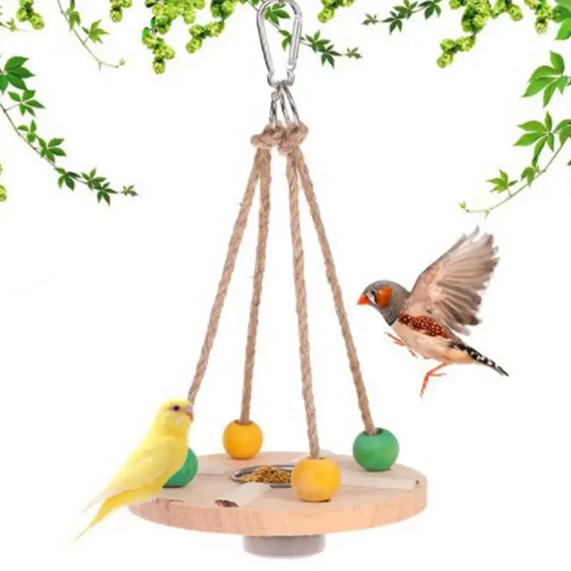 

Steel Feeding Bird Bird Drinking Parrot Wooden Chew Detachable Swing Toy Supplies Cup Feeder Stainless