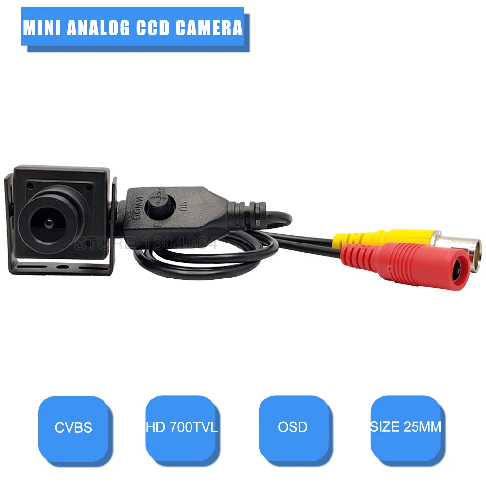 Мини-камера видеонаблюдения 700TVL CCD 960H CVBS