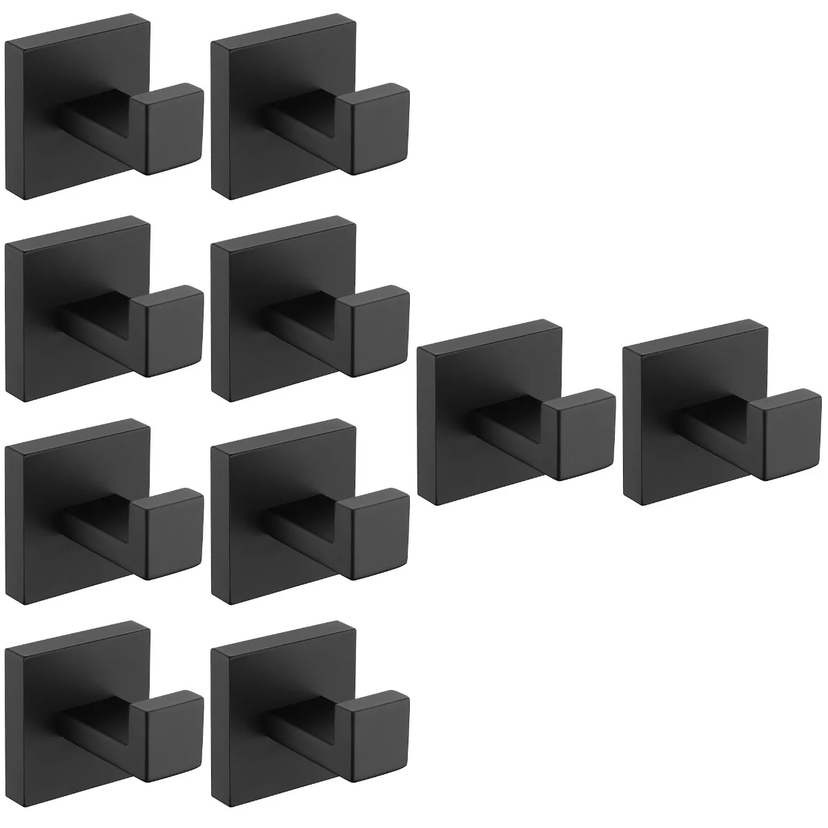 

10 Pcs Stainless Steel Hook Wall Hooks Heavy Duty Multipurpose Wall-mounted Punching 304 Umbrella Hanging Towel