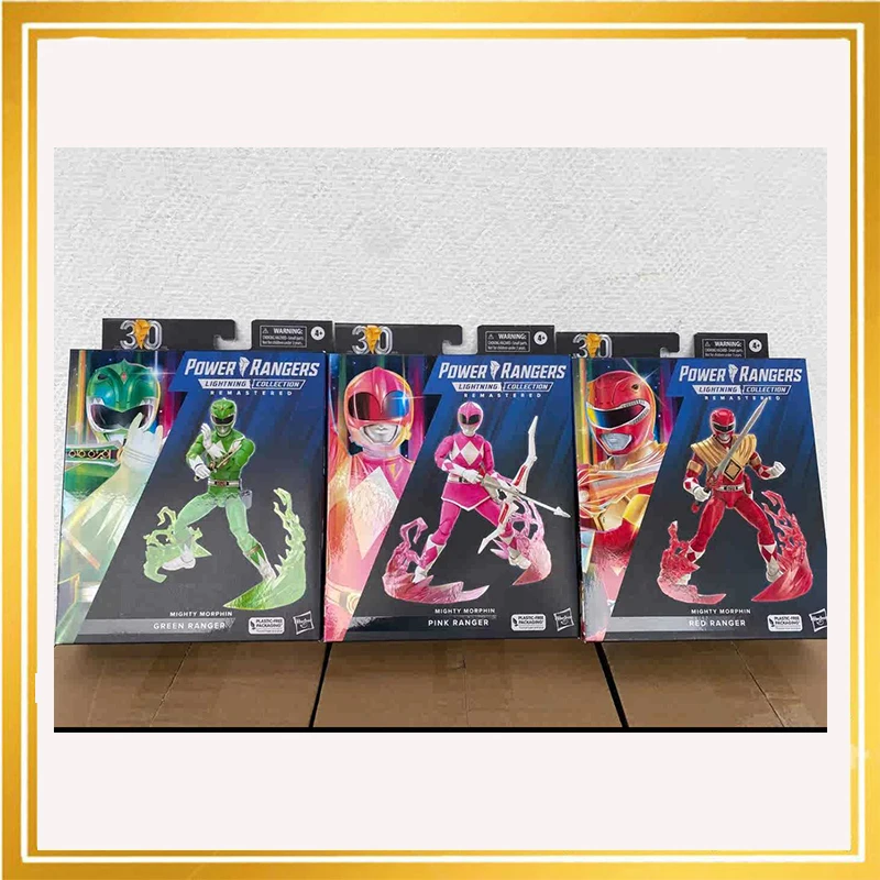 

В наличии оригинальная коллекция Power Ranger с молнией, празднование 30 лет, репланстерная фигурка могучего морфина, зеленый/красный/розовый рейнджер