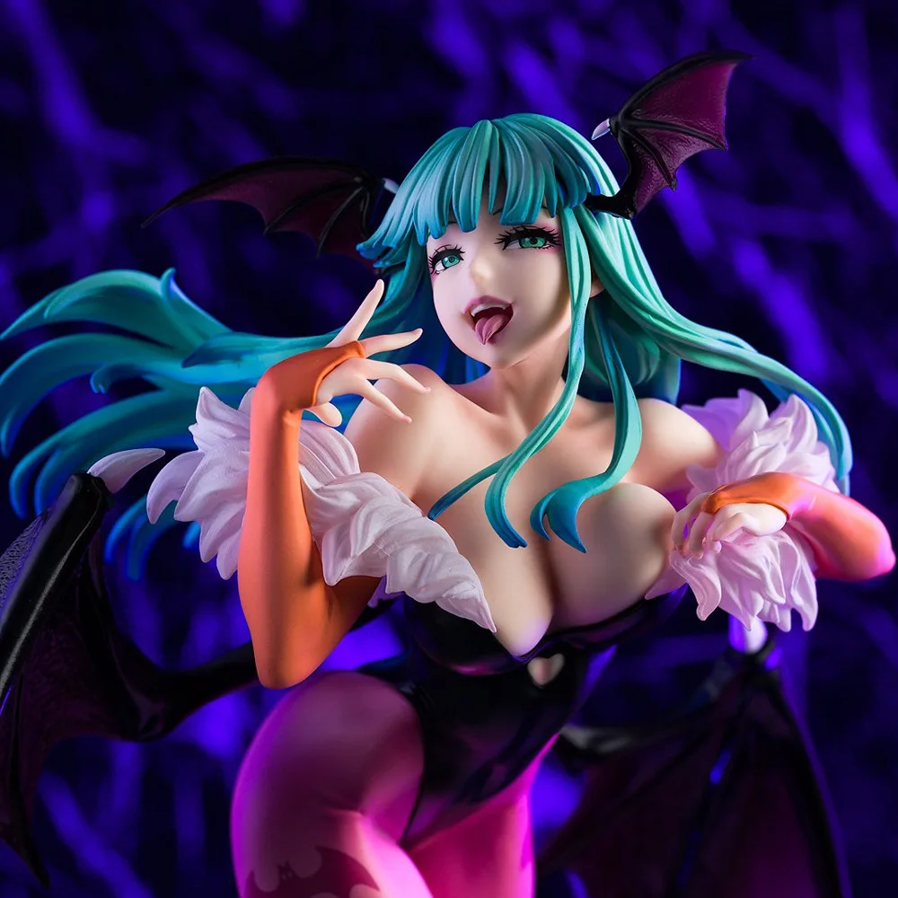 

23cm Vampireed Hunter Morrigan Aensland Felicia Anime Action Figure Bishoujo Darkstalkers Collection Figurine Halloween Gift Toy