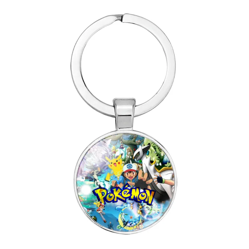 

Cartoon Pokemon Pikachu Keychain Mobile Phone Backpack Pendant Toys Car Key Chain Anime Figures Key Ring Children Birthday Gift