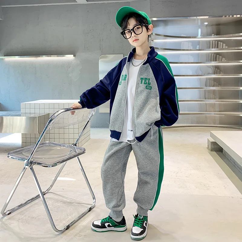 

Fall Winter Children's Clothes Boys Set Children's Football Elementary School Clothes Kids Costume 7 8 9 10 11 12 13 14 15 Years