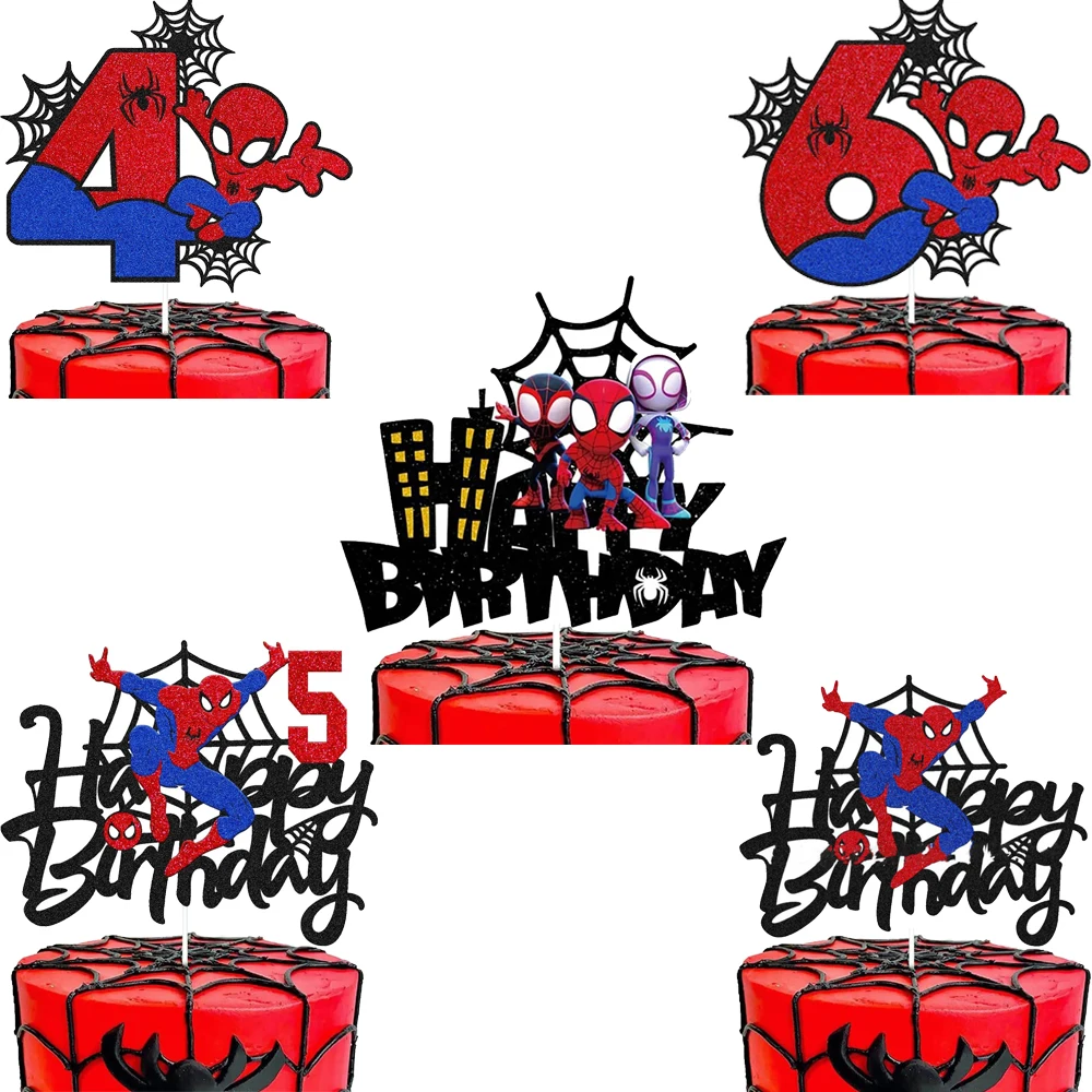 Вечеринка по случаю дня рождения 4-6 цифров тематические топперы для торта