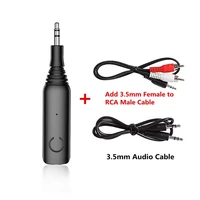 low latency bluetooth 5 0 audio receiver with mic 3 5mm 3 5 aux jack rca stereo music wireless adapter for car speaker amplifier