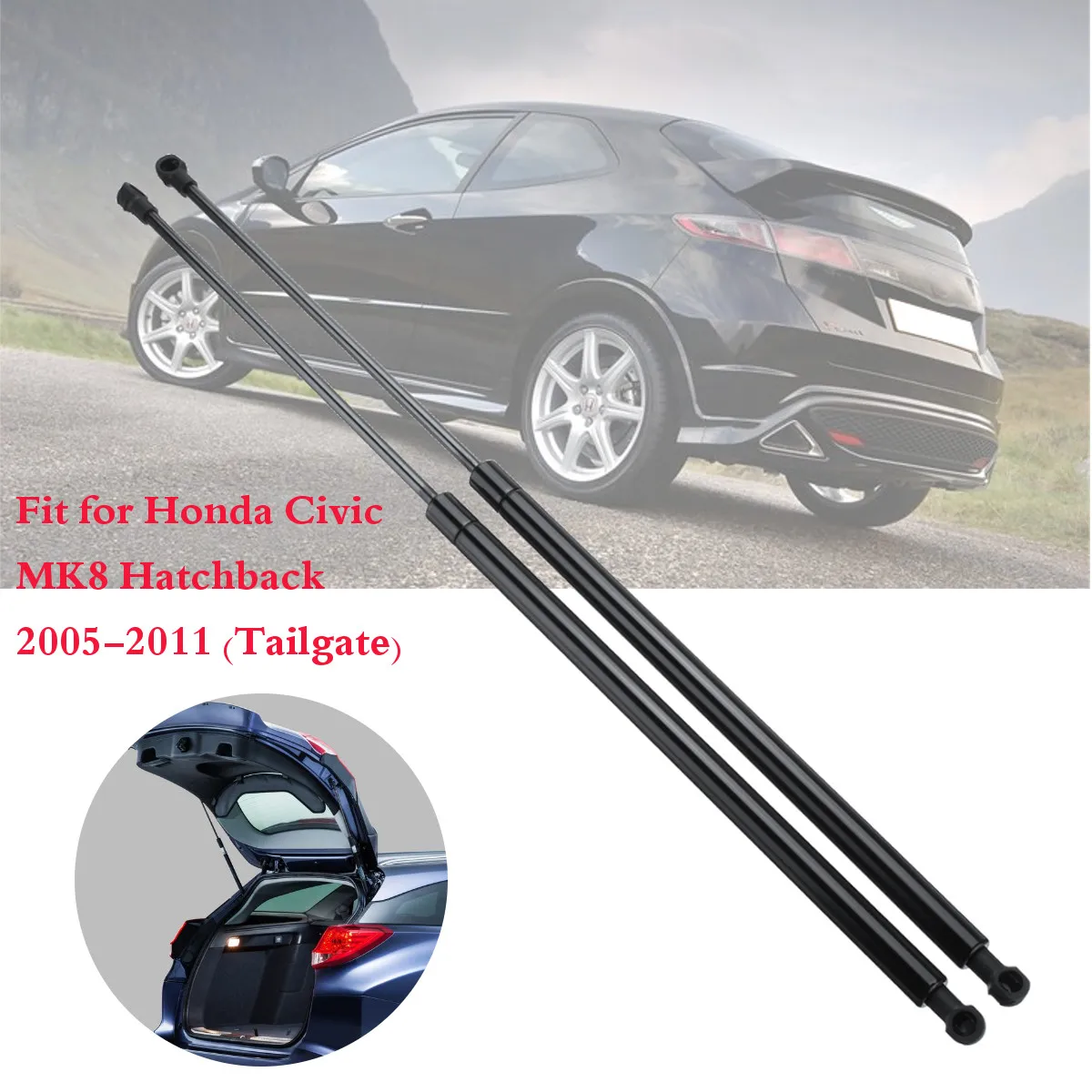 

2Pcs Car Rear Tailgate Boot Gas Struts Support For Honda for Civic MK8 Hatchback 2005-2011 74820SMGE01
