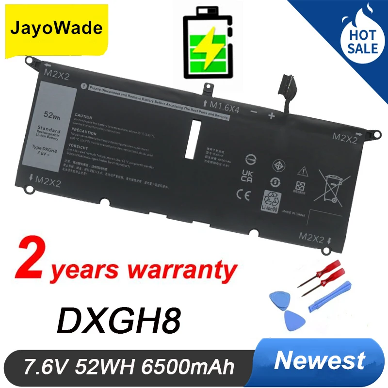 

52WH DXGH8 Laptop Battery For Dell XPS 13 9380 9370 7390 For Dell Inspiron 7390 2-in-1 7490 G8VCF H754V 0H754V P82G DXGH8