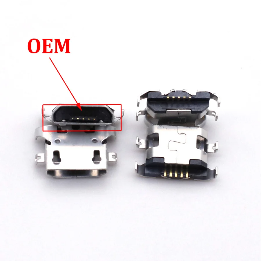 

100pcs micro USB connector charging port Replacement Parts for Lenovo A670 S650 S720 S820 S658T A830 A850 A800 S880 P780 A820