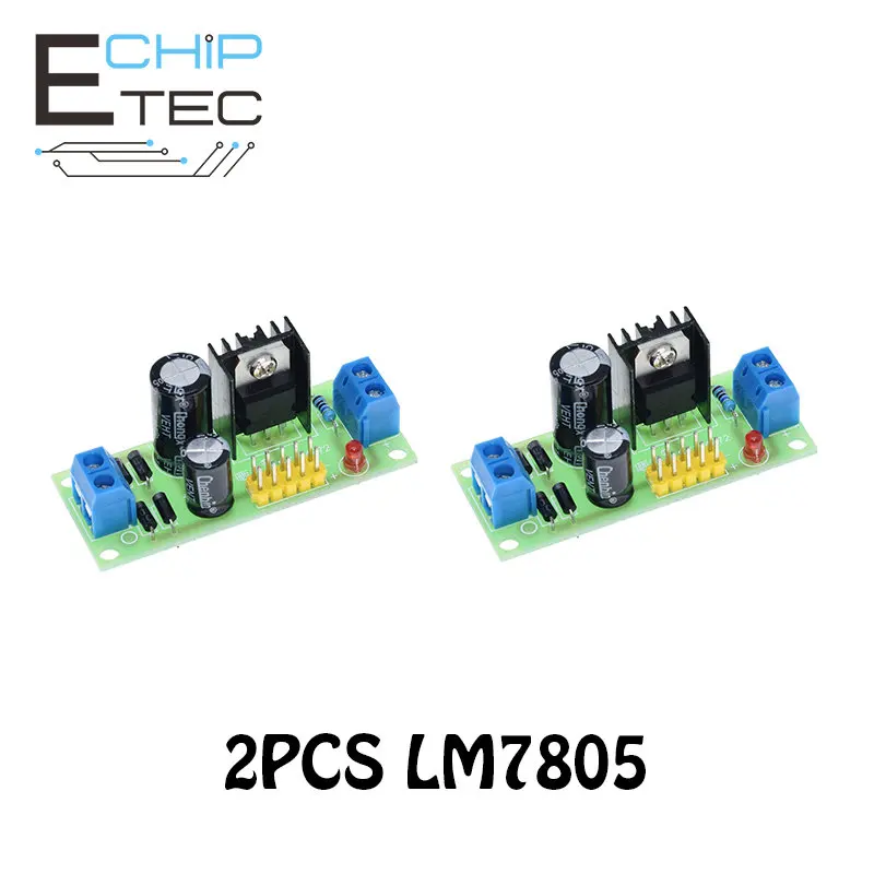 

Free shipping 2PCS LM7805 Step Down Converter Board 7.5V-20V To 5V Regulator Buck Power Supply Module For Arduino