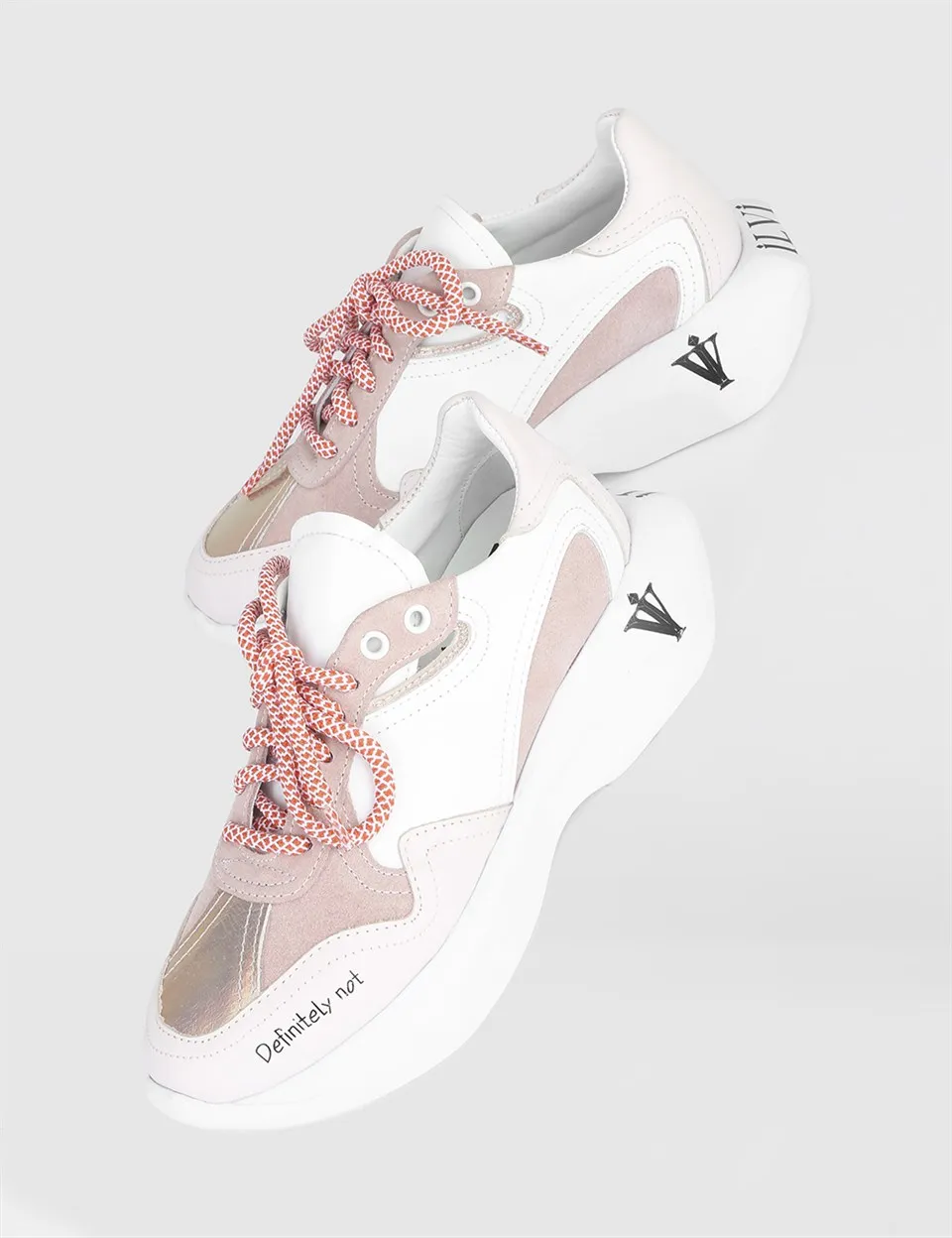 

ILVi-Genuine Leather Handmade Villy Powder Pink Leather Women's Sneaker Women Shoes 2021 Spring/Summer
