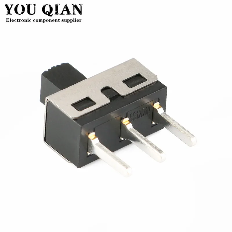 Переключатель питания SS12D10 SS12D06 10 шт. 3-контактный переключатель с прямыми ножками