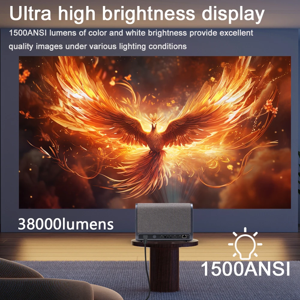Фото DITONG 2025 НОВЫЙ проектор J10 Native 1080P с автофокусом 4k HD видео уличный мобильный телефон Android умный домашний кинотеатр светодиодный проектор №5