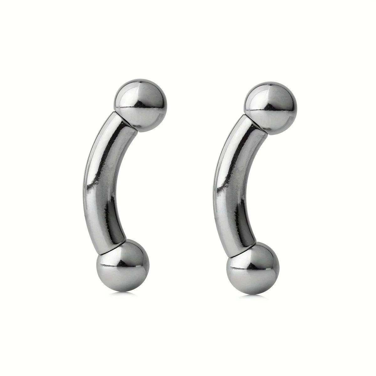 Серьга-гвоздик для пирсинга Ювелирное Украшение ногтей с двумя круглыми