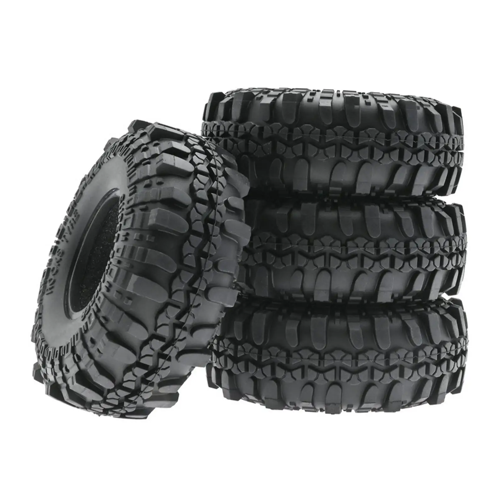 

4 Pieces 1/10 Rubber Tyre Set Replacements for MN99 Trucks Accessories