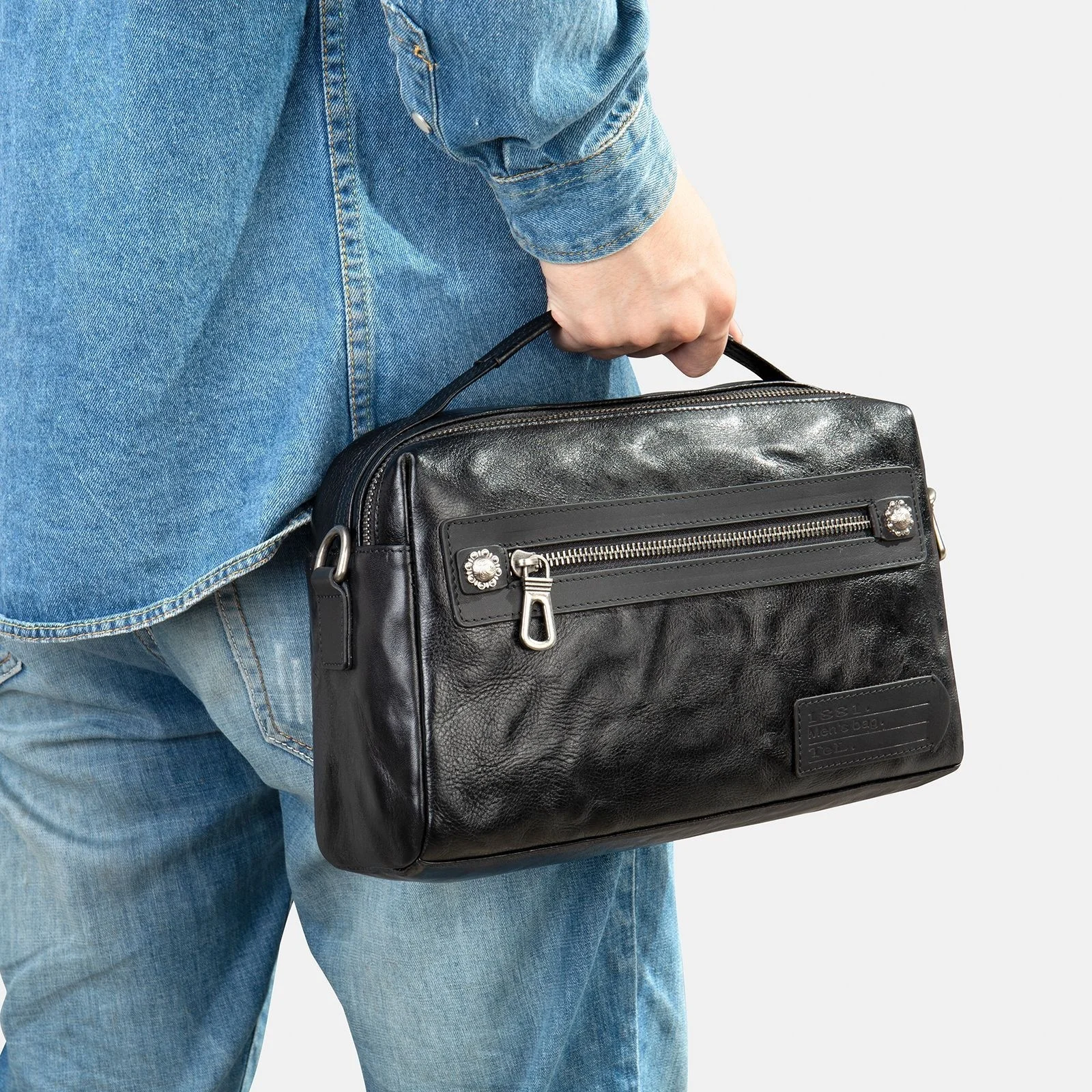Business Men Shoulder Handbag Leather Crossbody Bags For Men Handbags Pocket Man Shoulder Bag Genuine Leather Bag Messenger Bag