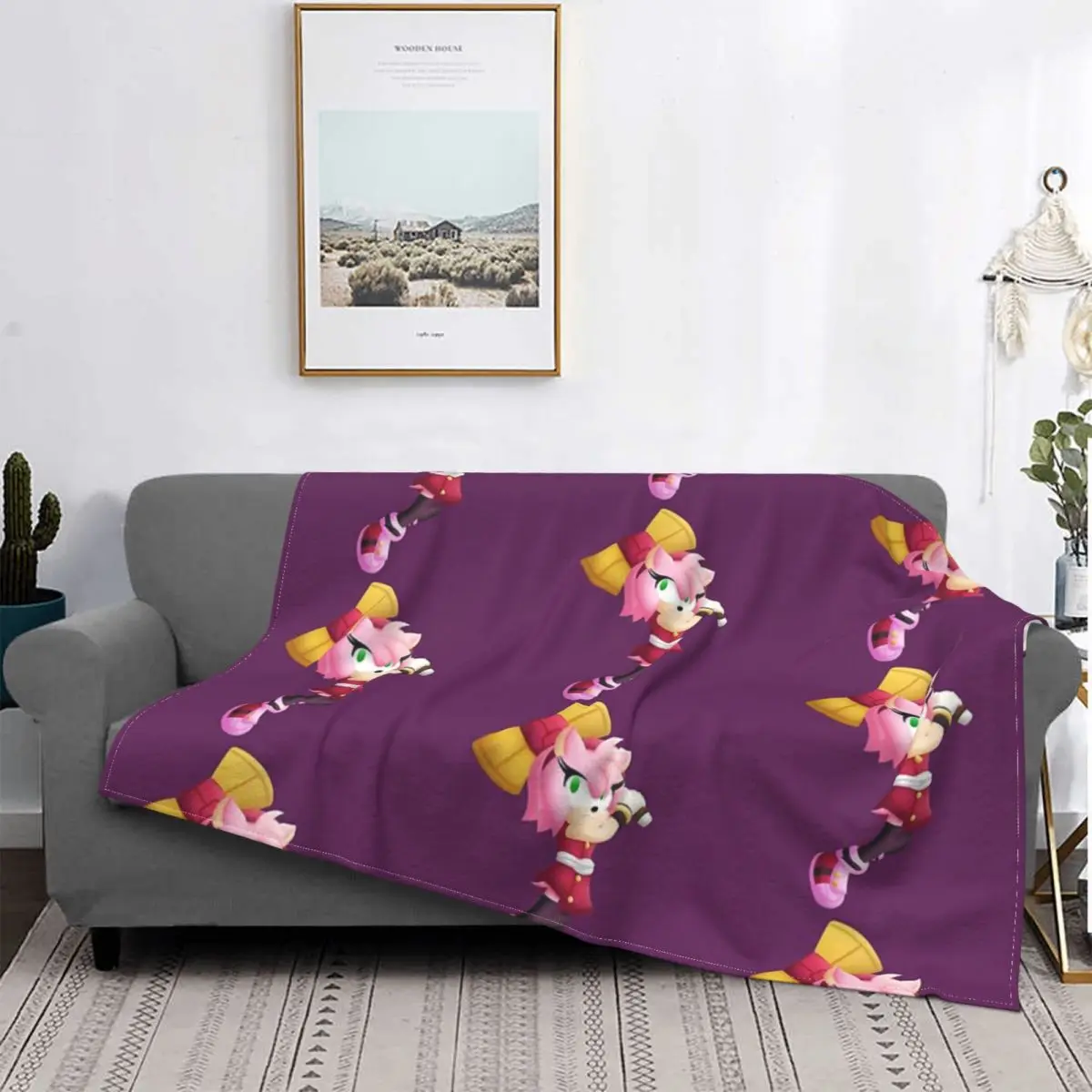 

Amy Rose-manta a cuadros para cama, colcha para sofá, manta de muselina, colcha para cama