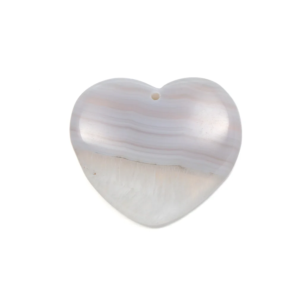 

Новинка 2022, подвеска ручной работы из серого агата в форме сердца и Луны, ожерелье, серьги, аксессуары для женщин