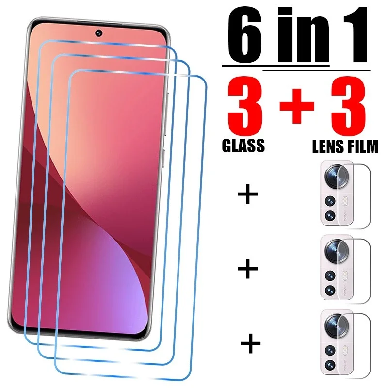 

Защитное стекло 6in1 для Xiaomi Mi 11 10 9 Lite 5G, Защита экрана для Xiaomi Mi 10T 9T Pro Poco X3 M4 M2 Pro F3 GT, пленка для объектива