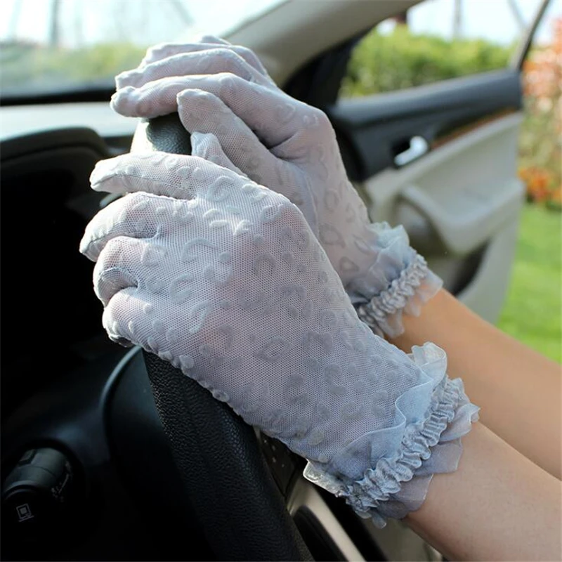 

Women Sun Protection Glove Summer/Autumn Lady UV Sunscreen Driving Golves Fashion Beautiful Women's Dancing Party Lace Gloves