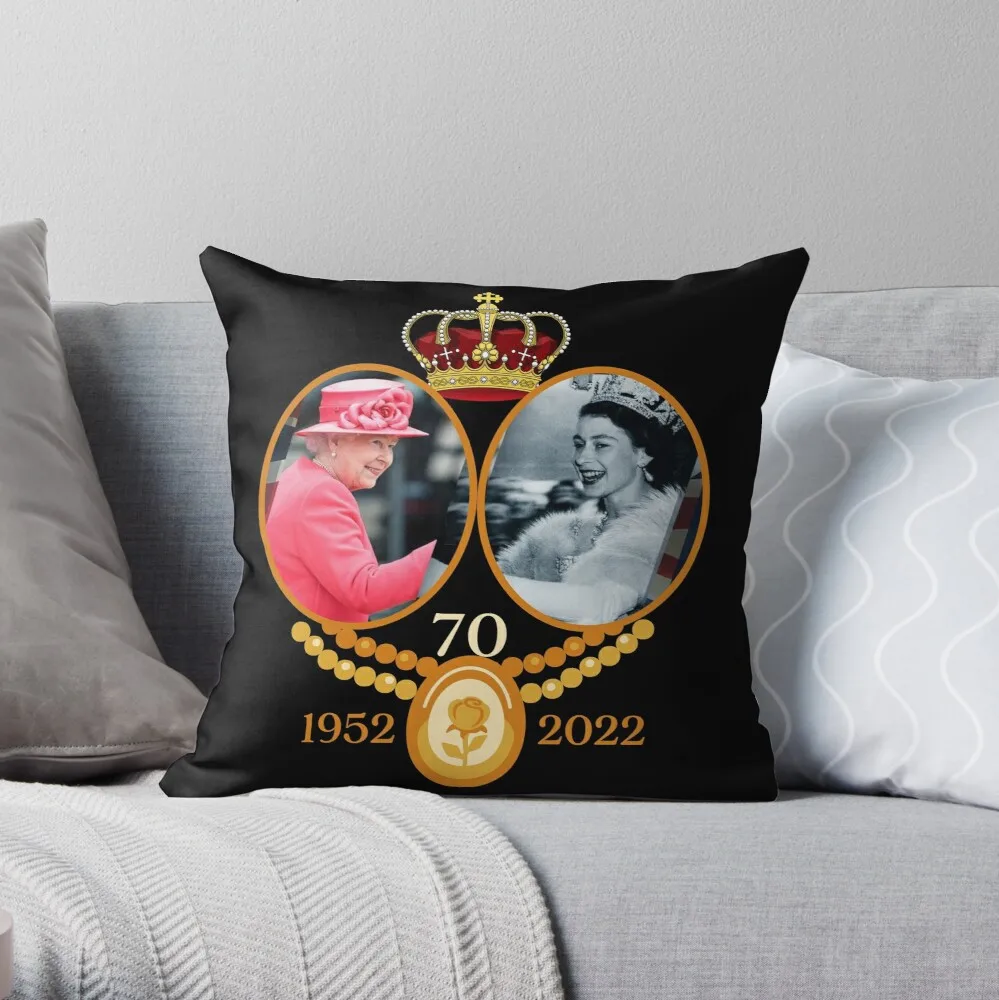 

Queens Platinum Jubilee, 70 Years, Bank Holiday Print Zipper Decorative Pillowcase Car Cushion Cover Pillow Core Not Included