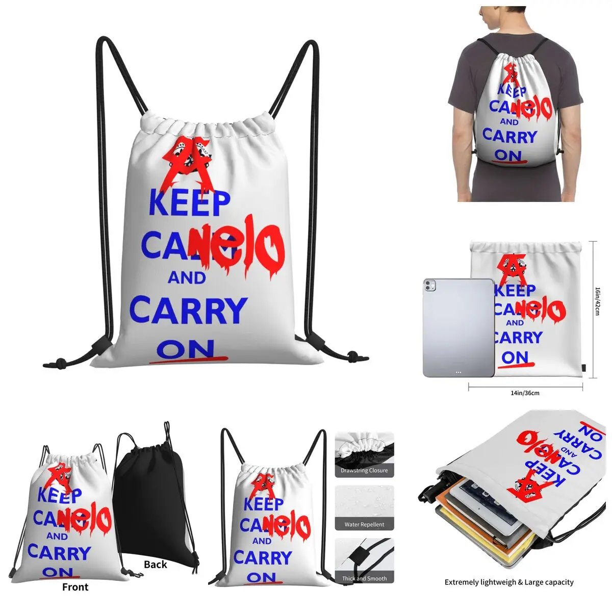 

Keep Caneloer And Carry On Drawstring Bags Gym Bag Graphic Vintage Backpack Funny Novelty Thai boxing Field pack