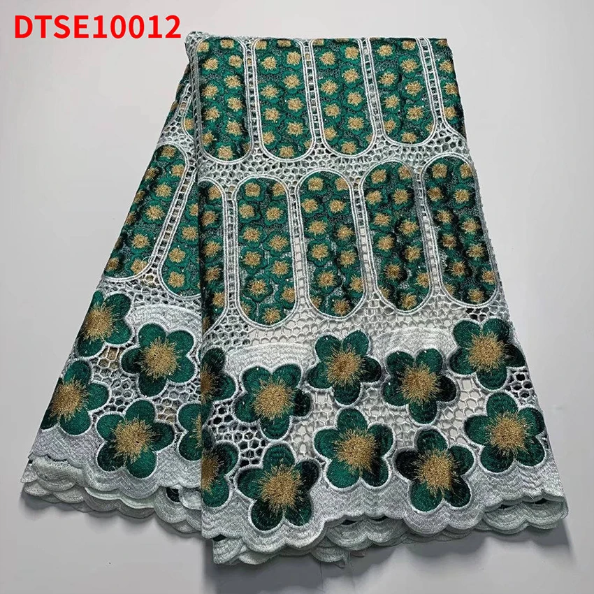 

Fashion African water-soluble lace Cloth ​printing pattern suitable for ladies dress wedding Fabric DTSE10012 D