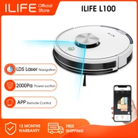 ilife l100 robot vacuum cleaner lds laser navigation mop cellphone wifi app control 2000pa suctionhousehold tool applicance