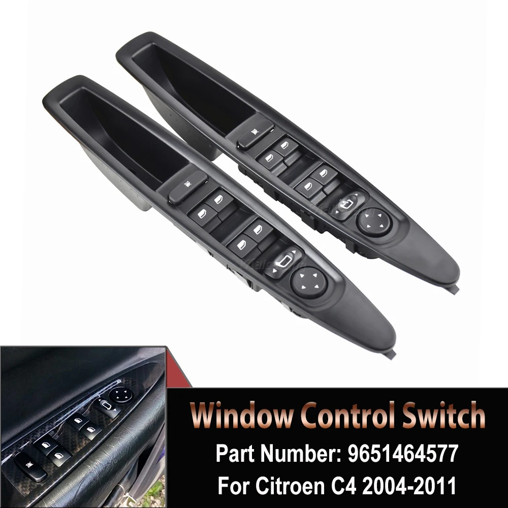 

9651464577 Fit For Citroen C4 Premium Quality Electric Window Glass Lifter Switch Control Button 2004 2005 2006 2007 2008-2010