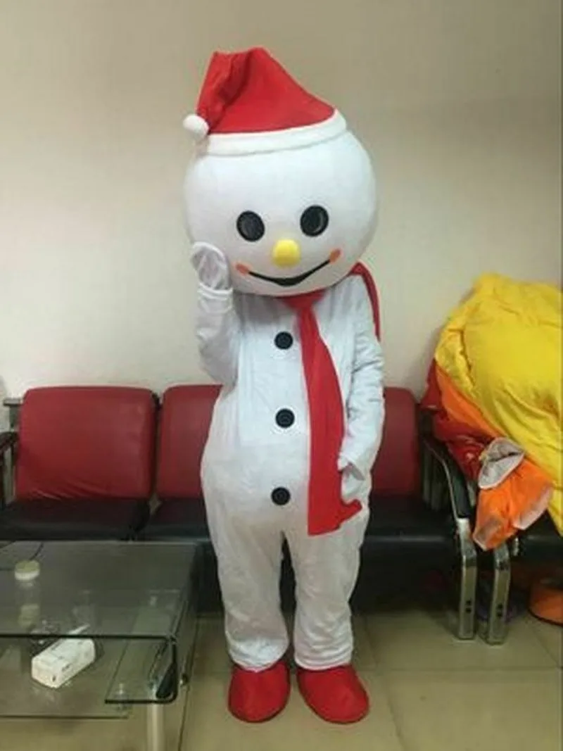 

Snowman Mascot Costume Winter Christmas Cosplay Party Outfits Halloween Suits Xmas Adults Cartoon Character Clothing