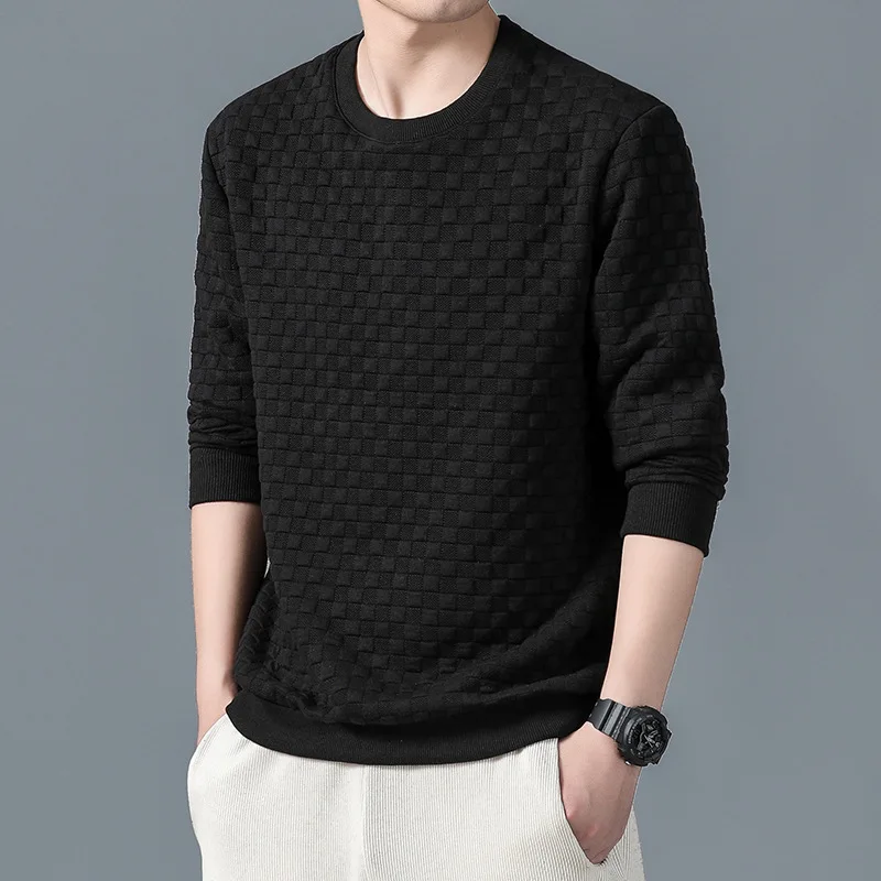 Men's Sweater Loose Casual T-shirt Men Spring and Autumn Mens Sweater O-Neck Spring Men's Fashion Long Sleeve