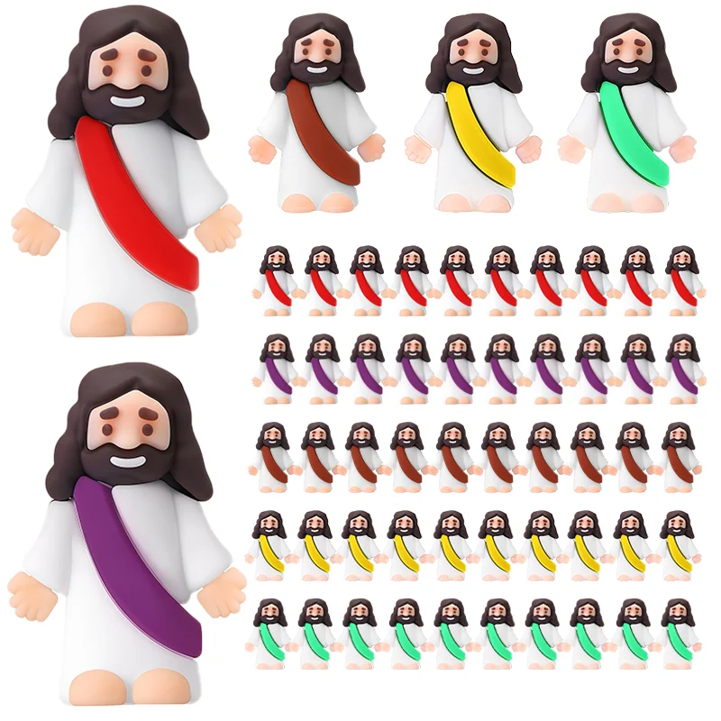 

Мини-фигурки Иисуса из ПВХ, 50/100/300 шт.