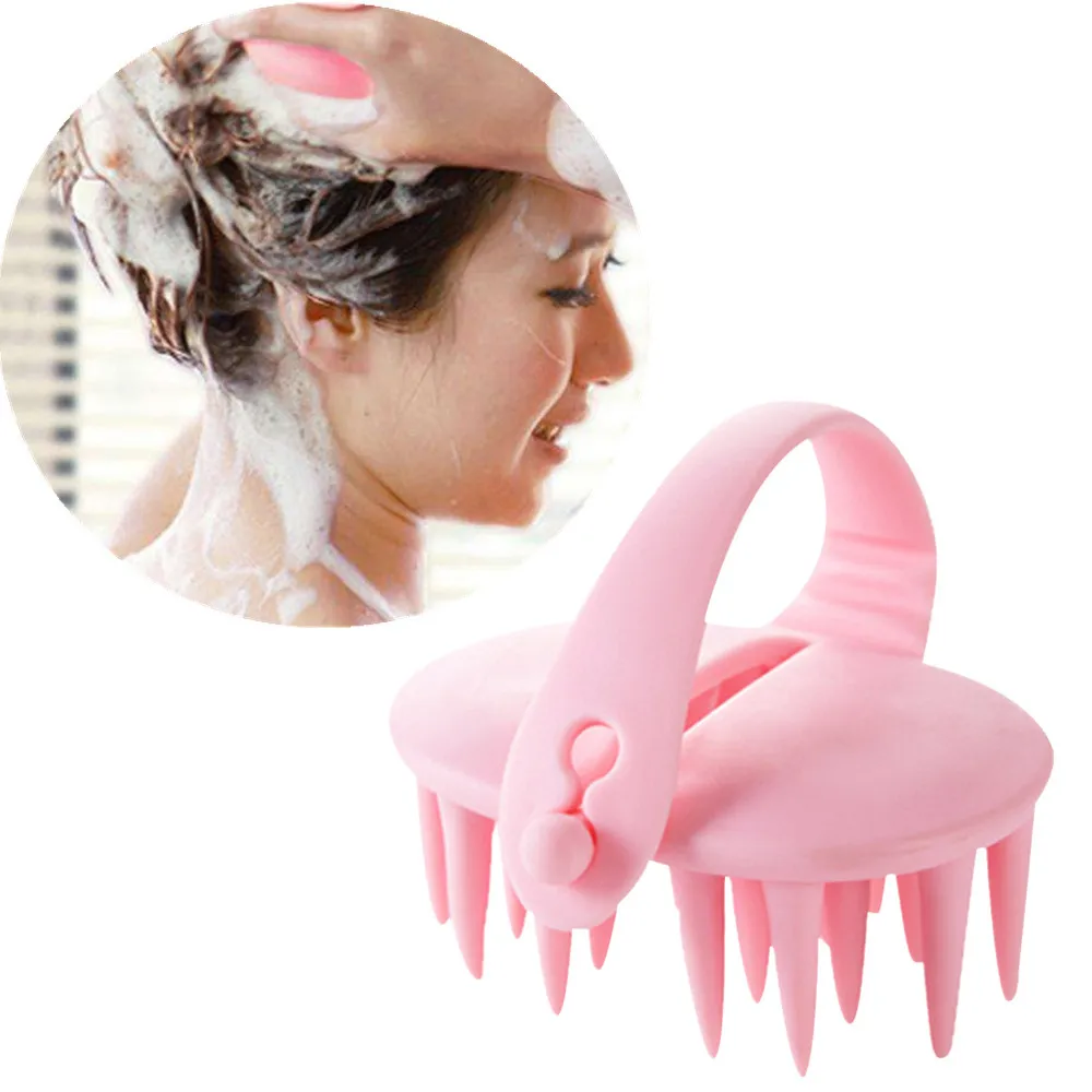 

Инструмент для массажа головы, силиконовая расческа для мытья волос с волшебной ручкой, спа Массажная щетка